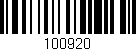 Código de barras (EAN, GTIN, SKU, ISBN): '100920'