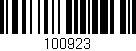 Código de barras (EAN, GTIN, SKU, ISBN): '100923'