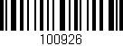 Código de barras (EAN, GTIN, SKU, ISBN): '100926'
