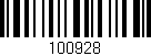 Código de barras (EAN, GTIN, SKU, ISBN): '100928'