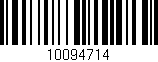 Código de barras (EAN, GTIN, SKU, ISBN): '10094714'