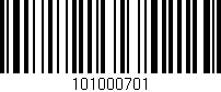 Código de barras (EAN, GTIN, SKU, ISBN): '101000701'