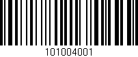 Código de barras (EAN, GTIN, SKU, ISBN): '101004001'