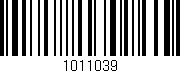 Código de barras (EAN, GTIN, SKU, ISBN): '1011039'