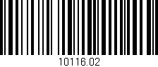 Código de barras (EAN, GTIN, SKU, ISBN): '10116.02'