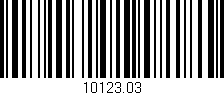 Código de barras (EAN, GTIN, SKU, ISBN): '10123.03'