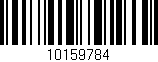 Código de barras (EAN, GTIN, SKU, ISBN): '10159784'