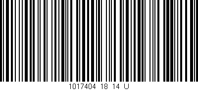 Código de barras (EAN, GTIN, SKU, ISBN): '1017404_18_14_U'
