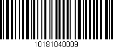 Código de barras (EAN, GTIN, SKU, ISBN): '10181040009'