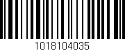 Código de barras (EAN, GTIN, SKU, ISBN): '1018104035'