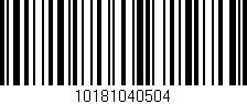 Código de barras (EAN, GTIN, SKU, ISBN): '10181040504'