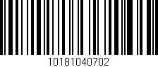 Código de barras (EAN, GTIN, SKU, ISBN): '10181040702'
