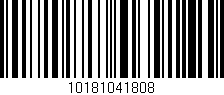 Código de barras (EAN, GTIN, SKU, ISBN): '10181041808'