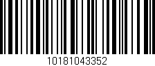 Código de barras (EAN, GTIN, SKU, ISBN): '10181043352'