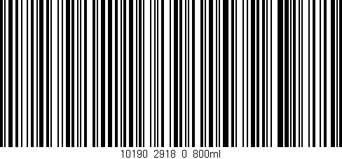 Código de barras (EAN, GTIN, SKU, ISBN): '10190_2918_0_800ml'