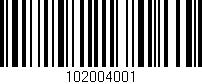 Código de barras (EAN, GTIN, SKU, ISBN): '102004001'