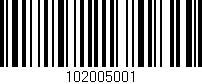 Código de barras (EAN, GTIN, SKU, ISBN): '102005001'