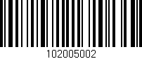Código de barras (EAN, GTIN, SKU, ISBN): '102005002'