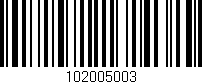 Código de barras (EAN, GTIN, SKU, ISBN): '102005003'