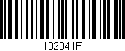 Código de barras (EAN, GTIN, SKU, ISBN): '102041F'
