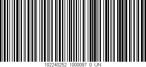 Código de barras (EAN, GTIN, SKU, ISBN): '102240252_1000097_0_UN'