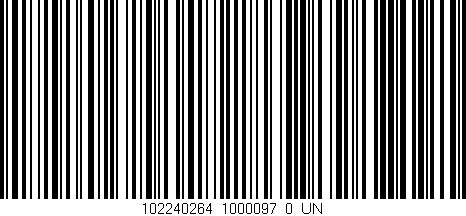 Código de barras (EAN, GTIN, SKU, ISBN): '102240264_1000097_0_UN'