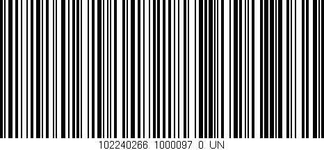 Código de barras (EAN, GTIN, SKU, ISBN): '102240266_1000097_0_UN'