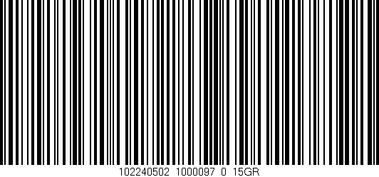 Código de barras (EAN, GTIN, SKU, ISBN): '102240502_1000097_0_15GR'