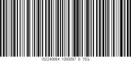 Código de barras (EAN, GTIN, SKU, ISBN): '102240664_1000097_0_15G'