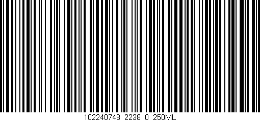 Código de barras (EAN, GTIN, SKU, ISBN): '102240748_2238_0_250ML'