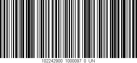 Código de barras (EAN, GTIN, SKU, ISBN): '102242900_1000097_0_UN'