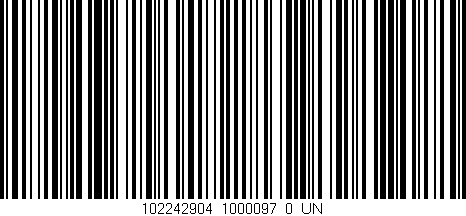Código de barras (EAN, GTIN, SKU, ISBN): '102242904_1000097_0_UN'