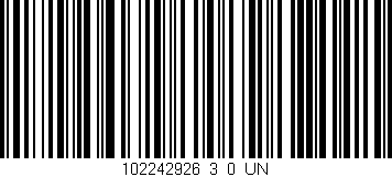 Código de barras (EAN, GTIN, SKU, ISBN): '102242926_3_0_UN'