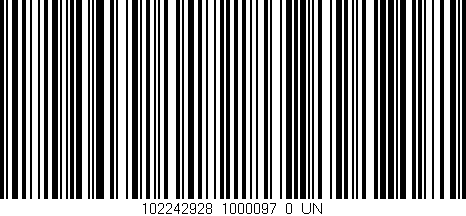 Código de barras (EAN, GTIN, SKU, ISBN): '102242928_1000097_0_UN'