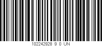 Código de barras (EAN, GTIN, SKU, ISBN): '102242928_9_0_UN'
