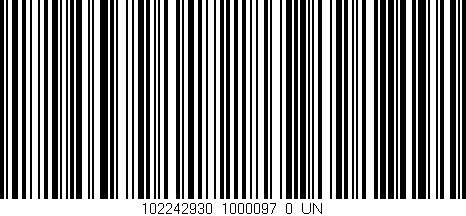 Código de barras (EAN, GTIN, SKU, ISBN): '102242930_1000097_0_UN'