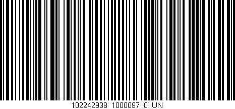 Código de barras (EAN, GTIN, SKU, ISBN): '102242938_1000097_0_UN'