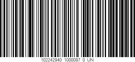 Código de barras (EAN, GTIN, SKU, ISBN): '102242940_1000097_0_UN'