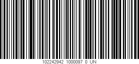 Código de barras (EAN, GTIN, SKU, ISBN): '102242942_1000097_0_UN'