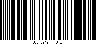 Código de barras (EAN, GTIN, SKU, ISBN): '102242942_17_0_UN'