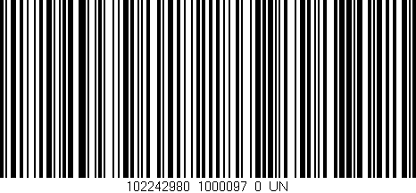 Código de barras (EAN, GTIN, SKU, ISBN): '102242980_1000097_0_UN'