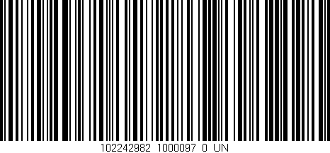 Código de barras (EAN, GTIN, SKU, ISBN): '102242982_1000097_0_UN'
