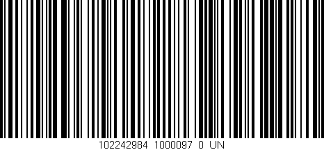 Código de barras (EAN, GTIN, SKU, ISBN): '102242984_1000097_0_UN'