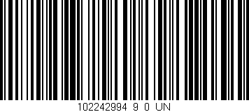 Código de barras (EAN, GTIN, SKU, ISBN): '102242994_9_0_UN'