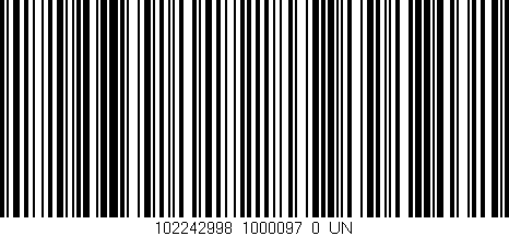 Código de barras (EAN, GTIN, SKU, ISBN): '102242998_1000097_0_UN'