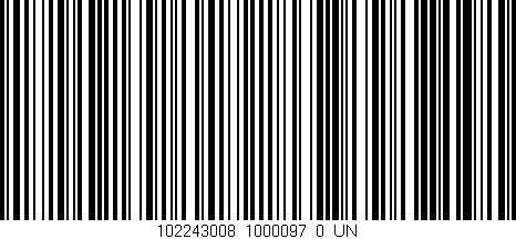 Código de barras (EAN, GTIN, SKU, ISBN): '102243008_1000097_0_UN'