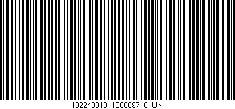 Código de barras (EAN, GTIN, SKU, ISBN): '102243010_1000097_0_UN'