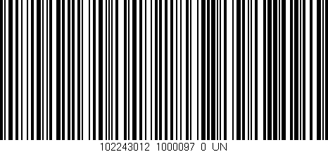 Código de barras (EAN, GTIN, SKU, ISBN): '102243012_1000097_0_UN'