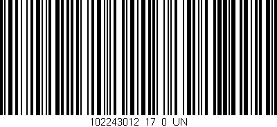 Código de barras (EAN, GTIN, SKU, ISBN): '102243012_17_0_UN'