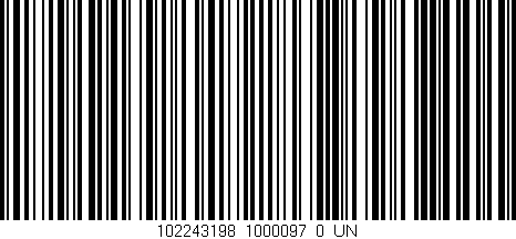 Código de barras (EAN, GTIN, SKU, ISBN): '102243198_1000097_0_UN'